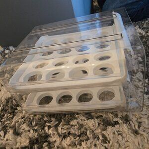 36-Egg Double Layer Acrylic Storage | Clear Fridge Organizer